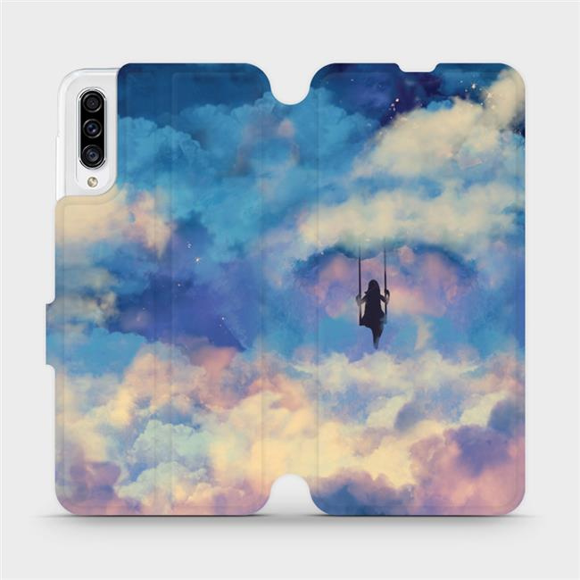 Flipové pouzdro Mobiwear - Samsung Galaxy A30s - MR09S Dívka na houpačce v oblacích