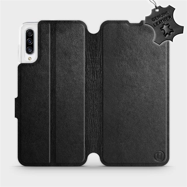Kožené flip pouzdro Mobiwear - Samsung Galaxy A30s - Černé