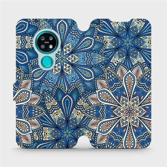 Flipové pouzdro Mobiwear - Nokia 7.2 - V108P Modré mandala květy
