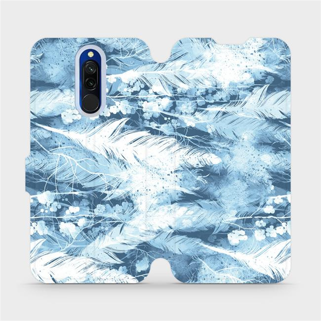 Flipové pouzdro Mobiwear na mobil Xiaomi Redmi 8 - M058S Světle modrá horizontální pírka - VÝPRODEJ