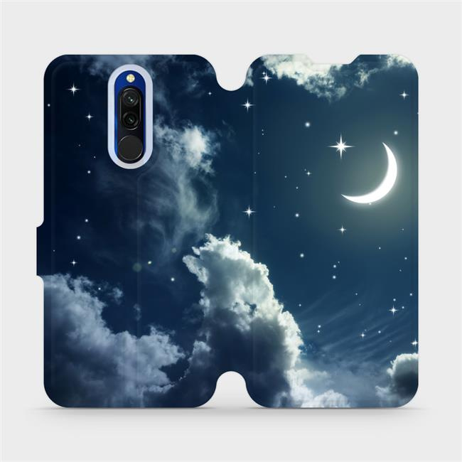 Flipové pouzdro Mobiwear - Xiaomi Redmi 8 - V145P Noční obloha s měsícem