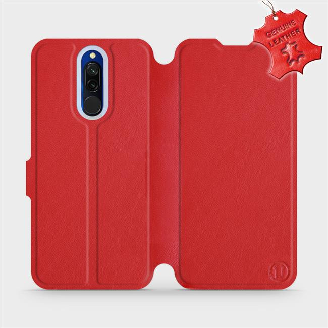Kožené flip pouzdro Mobiwear - Xiaomi Redmi 8 - Červené