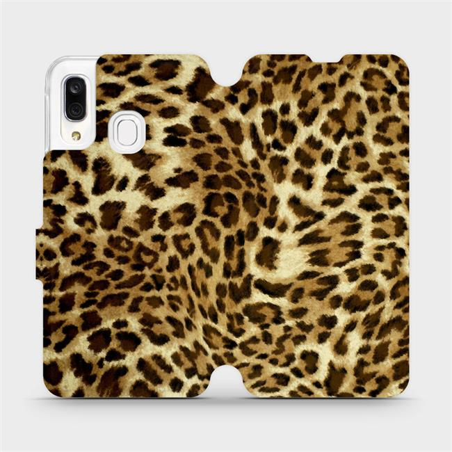 Flipové pouzdro Mobiwear - Samsung Galaxy A40 - VA33P Leopardí vzor