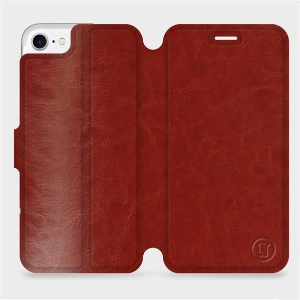 Flipové pouzdro Mobiwear - Apple iPhone 8 - Hnědé a šedé