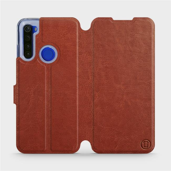 Flipové pouzdro Mobiwear - Xiaomi Redmi Note 8T - Hnědé a šedé