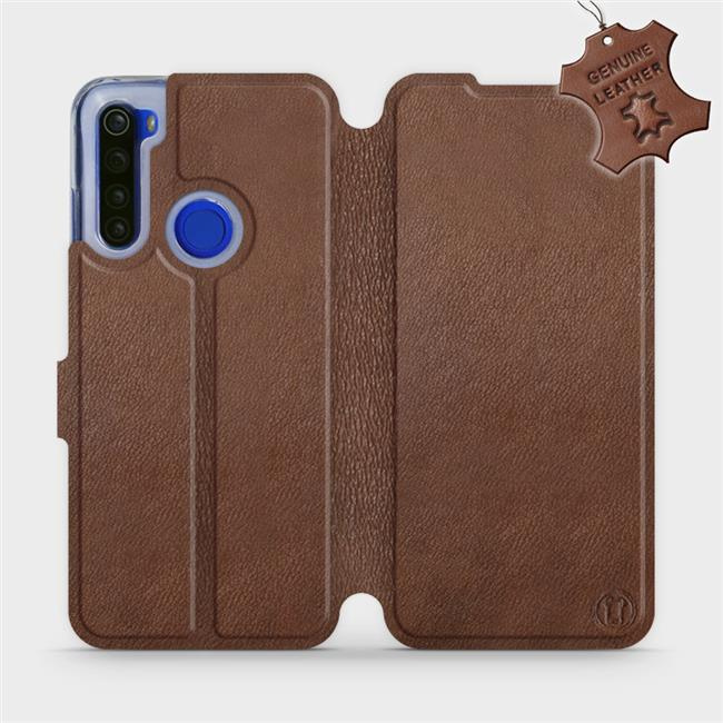 Kožené flip pouzdro Mobiwear - Xiaomi Redmi Note 8T - Hnědé