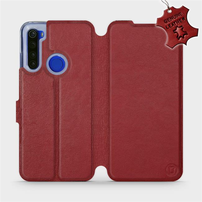 Kožené flip pouzdro Mobiwear - Xiaomi Redmi Note 8T - Tmavě červené
