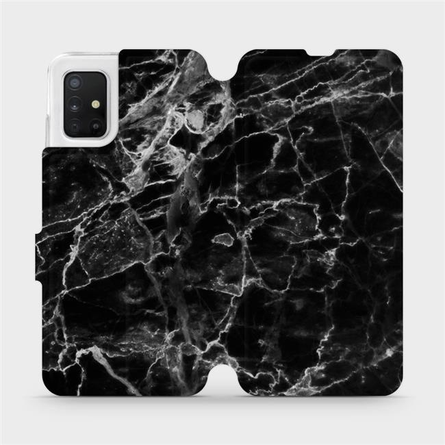 Flipové pouzdro Mobiwear - Samsung Galaxy A51 - V056P Černý mramor