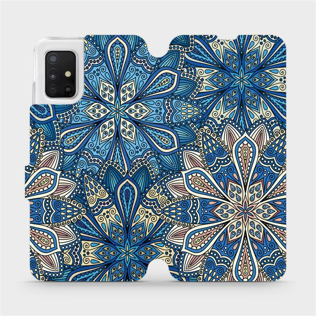 Flipové pouzdro Mobiwear - Samsung Galaxy A51 - V108P Modré mandala květy