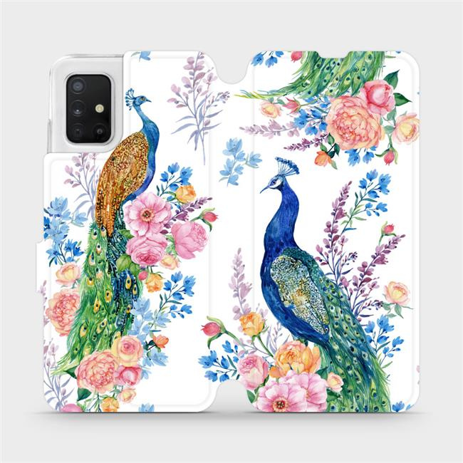 Flipové pouzdro Mobiwear - Samsung Galaxy A51 - MX08S Pávi