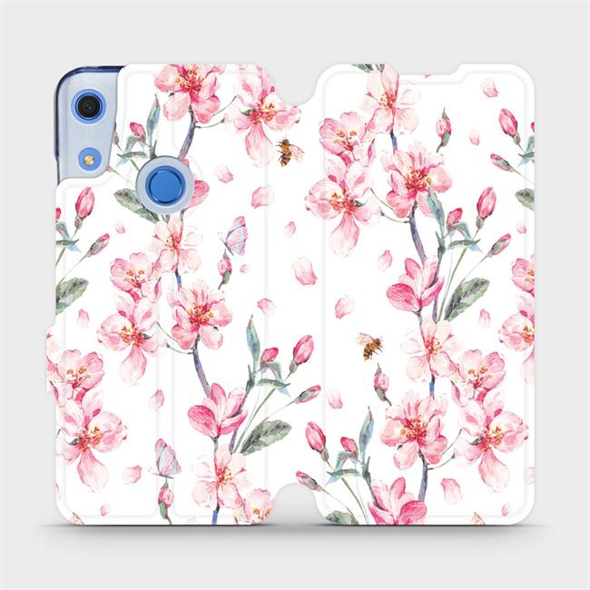 Flipové pouzdro Mobiwear - Huawei Y6S / Honor 8A - M124S Růžové květy