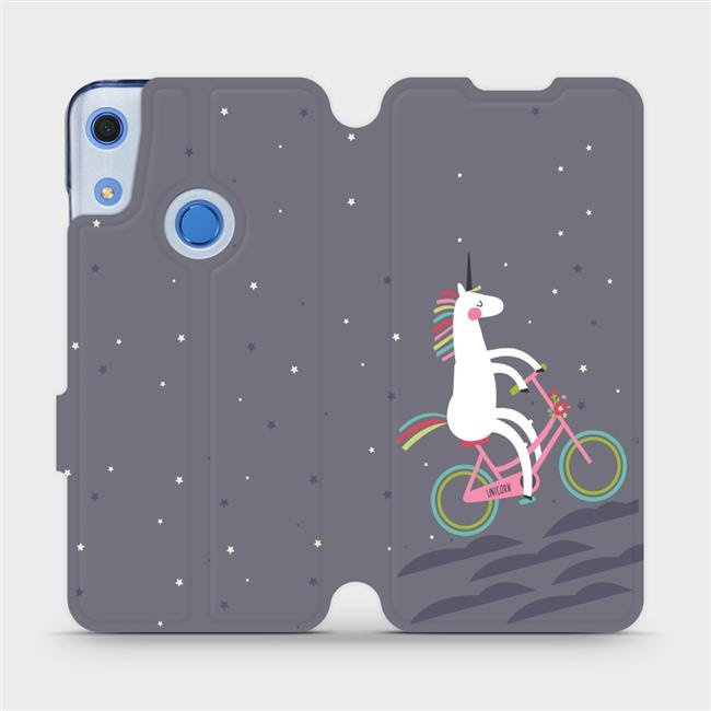 Flipové pouzdro Mobiwear - Huawei Y6S / Honor 8A - V024P Jednorožec na kole