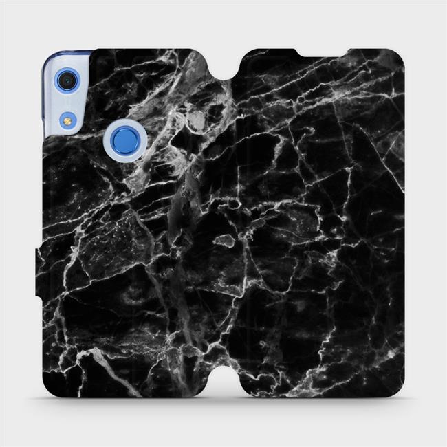 Flipové pouzdro Mobiwear - Huawei Y6S / Honor 8A - V056P Černý mramor