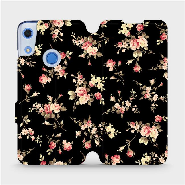 Flipové pouzdro Mobiwear - Huawei Y6S / Honor 8A - VD02S Květy na černé