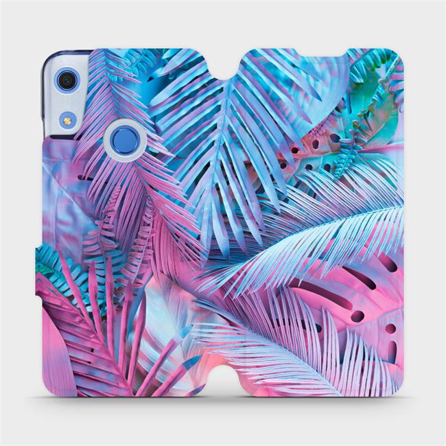 Flipové pouzdro Mobiwear - Huawei Y6S / Honor 8A - MG10S Fialové a modré listy