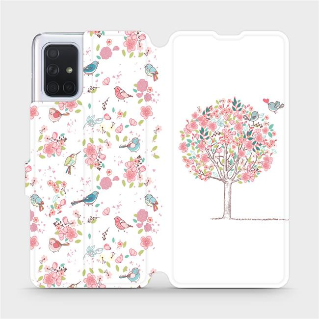 Flipové pouzdro Mobiwear - Samsung Galaxy A71 - M120S Strom a ptáčci