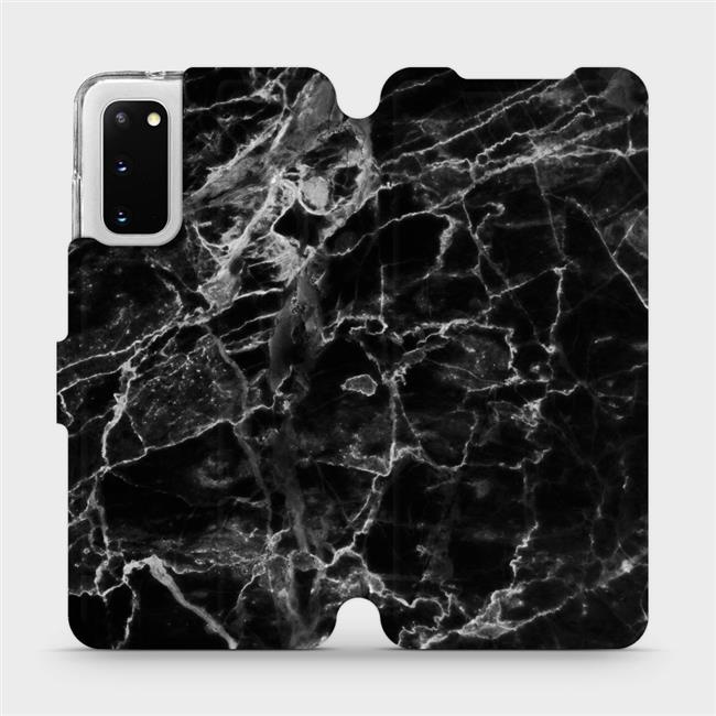 Flipové pouzdro Mobiwear - Samsung Galaxy S20 - V056P Černý mramor
