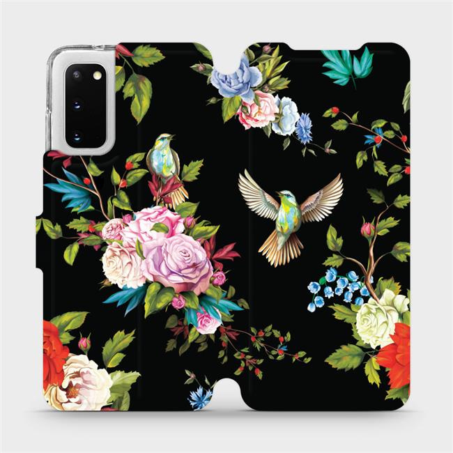 Flipové pouzdro Mobiwear - Samsung Galaxy S20 - VD09S Ptáčci a květy