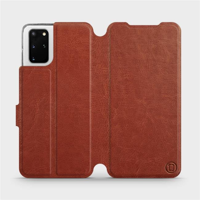 Flipové pouzdro Mobiwear - Samsung Galaxy S20 Plus - Hnědé a šedé