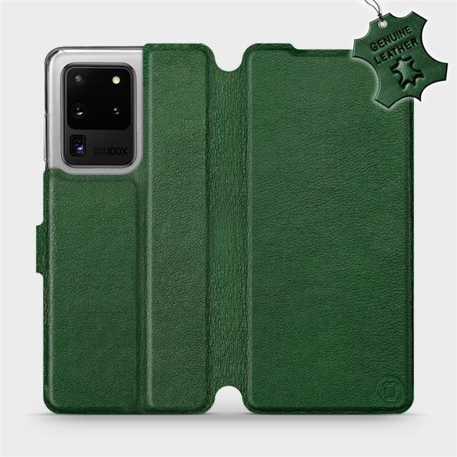 Kožené flip pouzdro Mobiwear - Samsung Galaxy S20 Ultra - Zelené