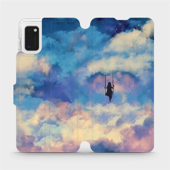 Flipové pouzdro Mobiwear - Samsung Galaxy A41 - MR09S Dívka na houpačce v oblacích