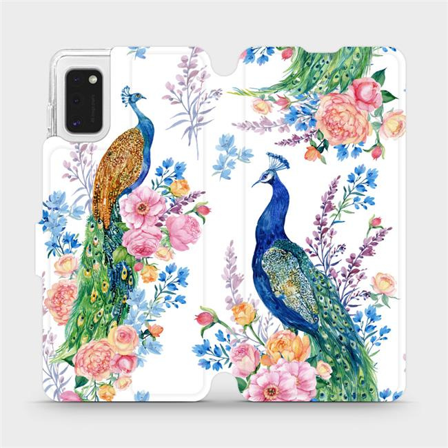 Flipové pouzdro Mobiwear - Samsung Galaxy A41 - MX08S Pávi