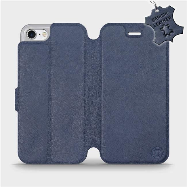 Kožené flip pouzdro Mobiwear - Apple iPhone SE 2020 / SE 2022 - Modré