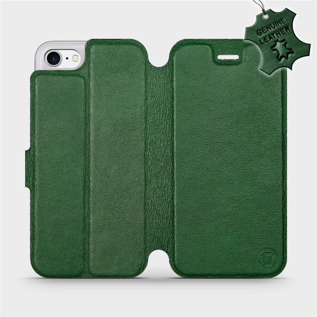 Kožené flip pouzdro Mobiwear - Apple iPhone SE 2020 / SE 2022 - Zelené