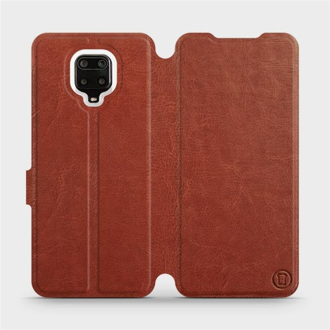 Flipové pouzdro Mobiwear - Xiaomi Redmi Note 9 Pro - Hnědé a šedé