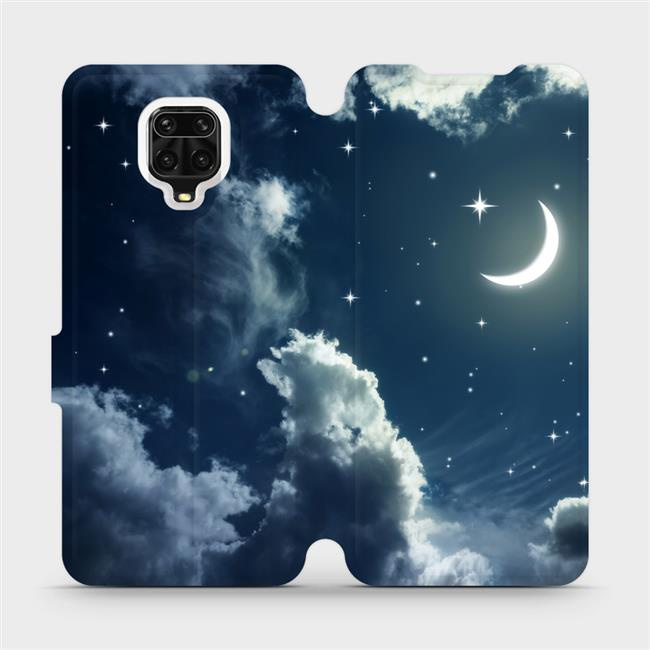 Flipové pouzdro Mobiwear - Xiaomi Redmi Note 9 Pro - V145P Noční obloha s měsícem