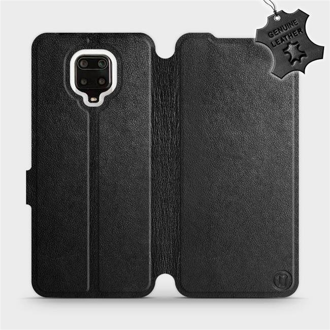 Kožené flip pouzdro Mobiwear - Xiaomi Redmi Note 9 Pro - Černé
