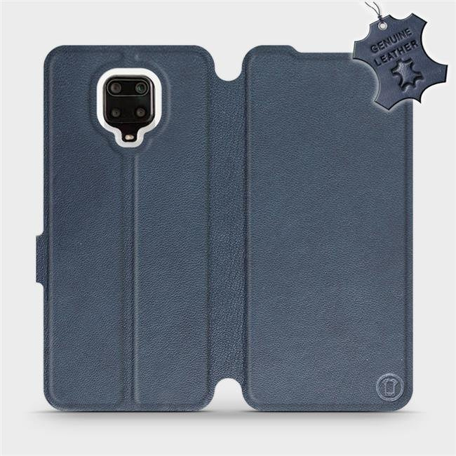 Kožené flip pouzdro Mobiwear - Xiaomi Redmi Note 9 Pro - Modré