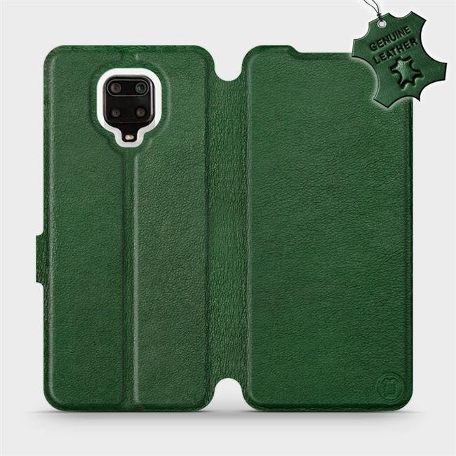 Kožené flip pouzdro Mobiwear - Xiaomi Redmi Note 9 Pro - Zelené