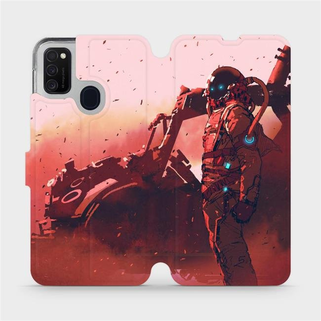 Flipové pouzdro Mobiwear - Samsung Galaxy M21 - MA09S Průzkumník s červeným vozítkem