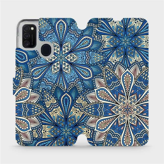 Flipové pouzdro Mobiwear - Samsung Galaxy M21 - V108P Modré mandala květy