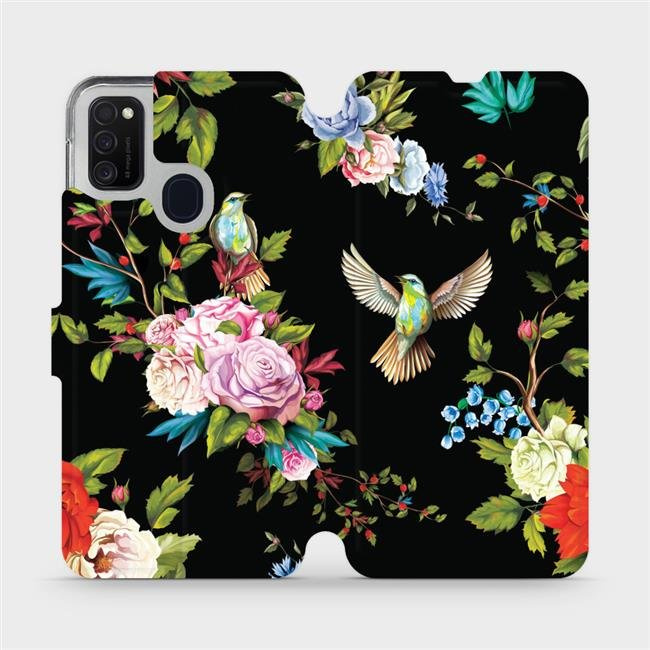 Flipové pouzdro Mobiwear - Samsung Galaxy M21 - VD09S Ptáčci a květy