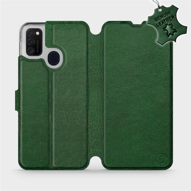 Kožené flip pouzdro Mobiwear - Samsung Galaxy M21 - Zelené