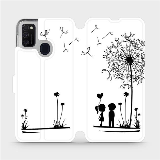 Flipové pouzdro Mobiwear - Samsung Galaxy M21 - MH16P Dvojice s pampeliškou