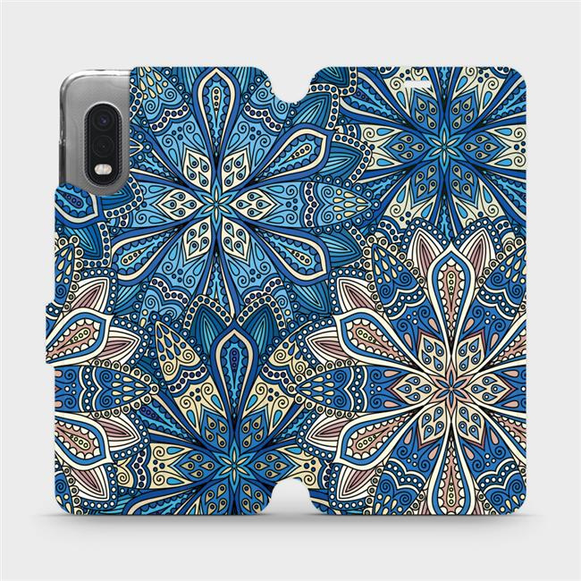 Flipové pouzdro Mobiwear - Samsung Xcover PRO - V108P Modré mandala květy