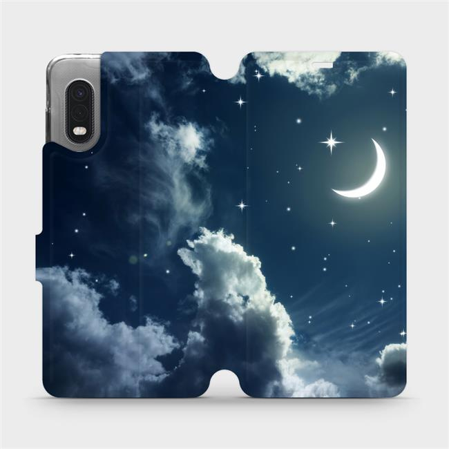 Flipové pouzdro Mobiwear - Samsung Xcover PRO - V145P Noční obloha s měsícem