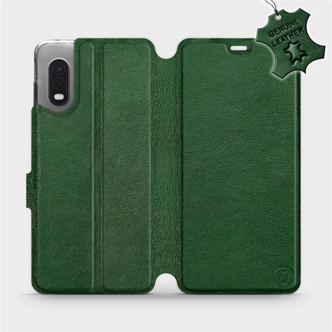 Kožené flip pouzdro Mobiwear - Samsung Xcover PRO - Zelené