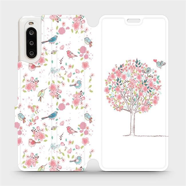 Flipové pouzdro Mobiwear - Sony Xperia 10 II - M120S Strom a ptáčci