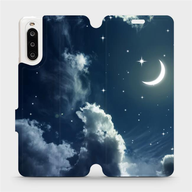 Flipové pouzdro Mobiwear - Sony Xperia 10 II - V145P Noční obloha s měsícem