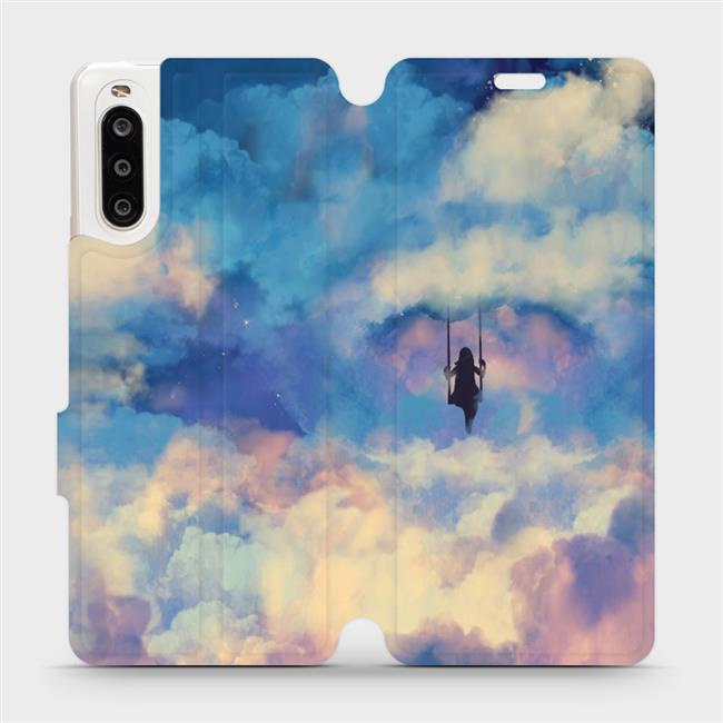 Flipové pouzdro Mobiwear - Sony Xperia 10 II - MR09S Dívka na houpačce v oblacích