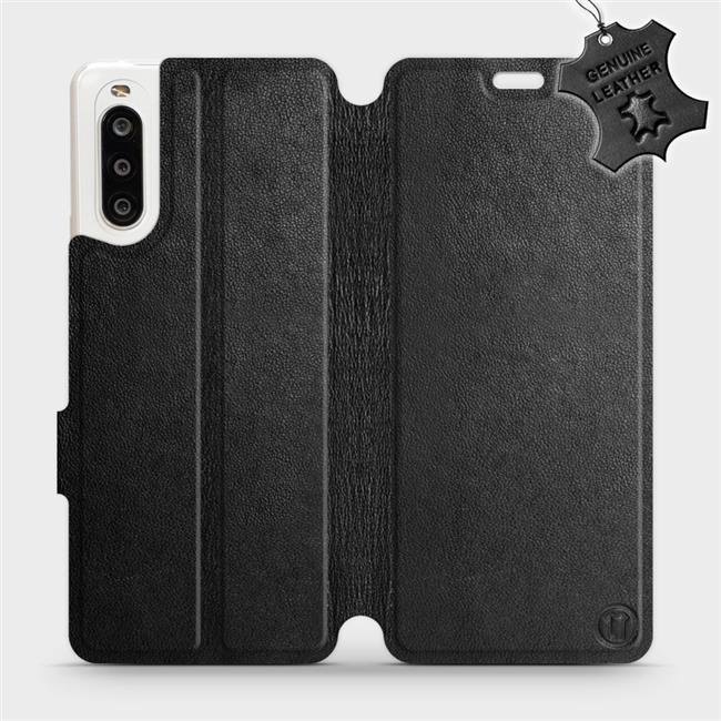 Kožené flip pouzdro Mobiwear - Sony Xperia 10 II - Černé