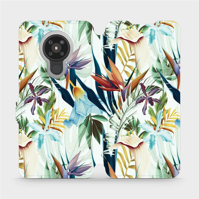 Flipové pouzdro Mobiwear - Nokia 5.3 - M071P Flóra