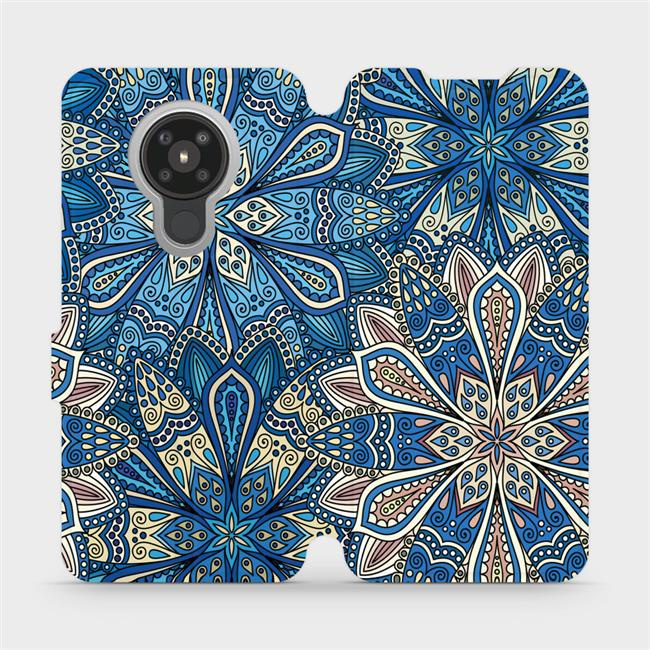 Flipové pouzdro Mobiwear - Nokia 5.3 - V108P Modré mandala květy