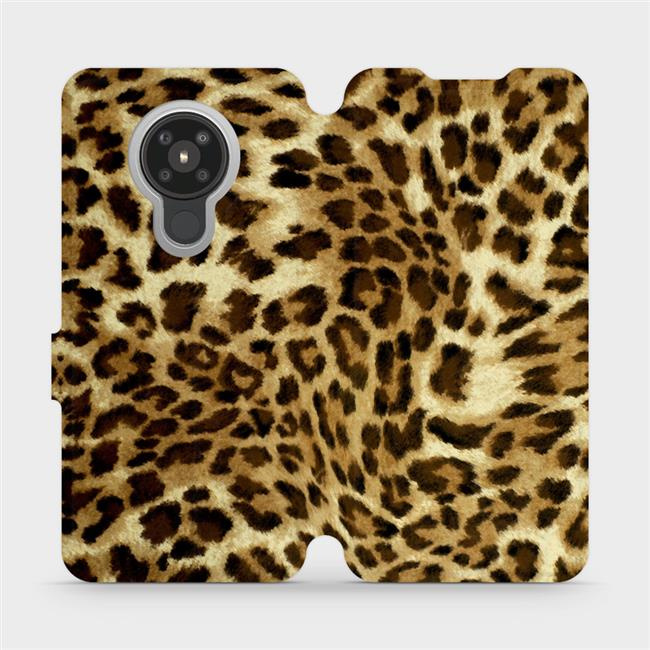 Flipové pouzdro Mobiwear - Nokia 5.3 - VA33P Leopardí vzor