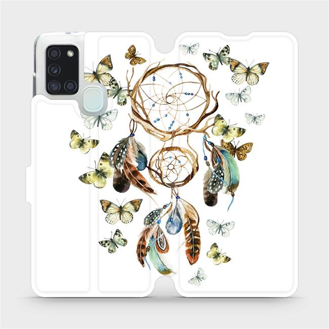 Flipové pouzdro Mobiwear - Samsung Galaxy A21S - M001P Lapač a motýlci