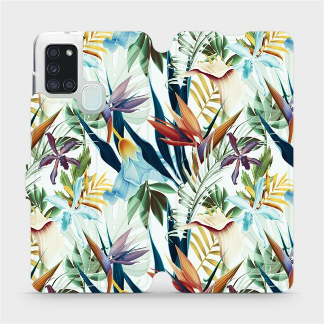 Flipové pouzdro Mobiwear - Samsung Galaxy A21S - M071P Flóra